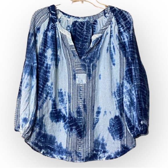 EUC Dylan Embroidery & Tie Dye Indigo Tunic - Picture 1 of 7